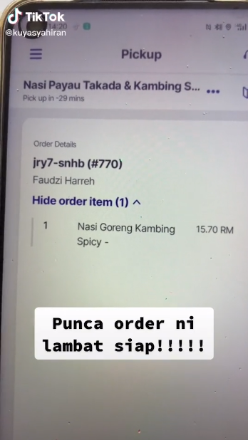 ORDER NASI GORENG KAMBING SPICY TAPI LAMBAT