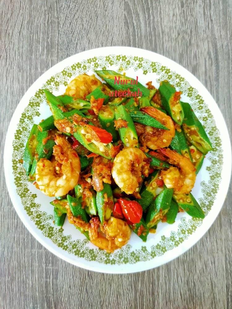 Bendi Goreng Tumis Belacan Bersama Udang