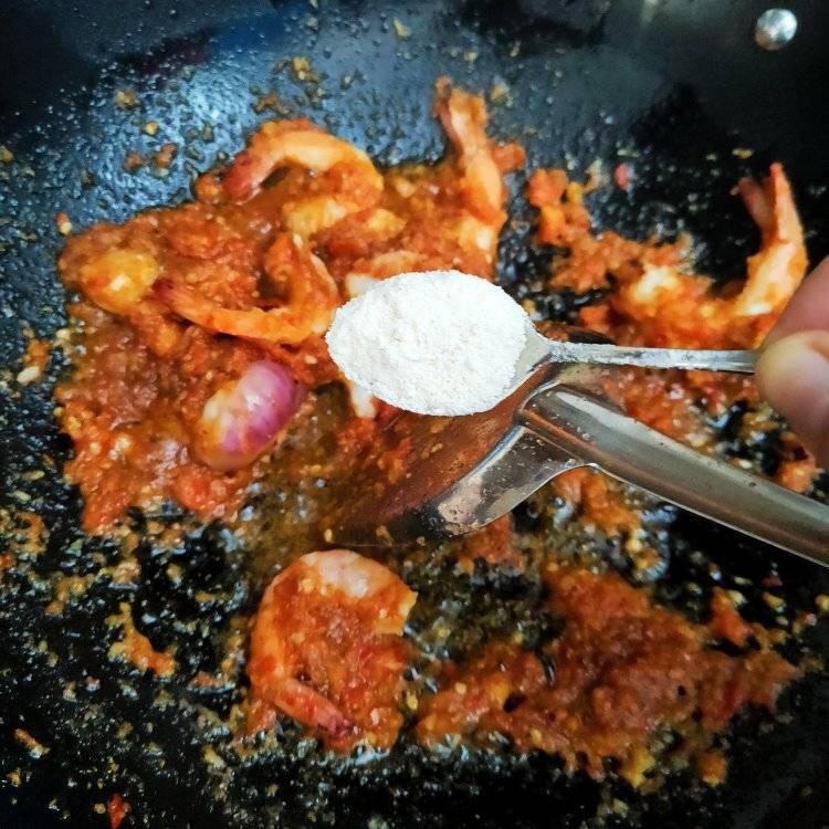 Bendi Goreng Tumis Belacan Bersama Udang