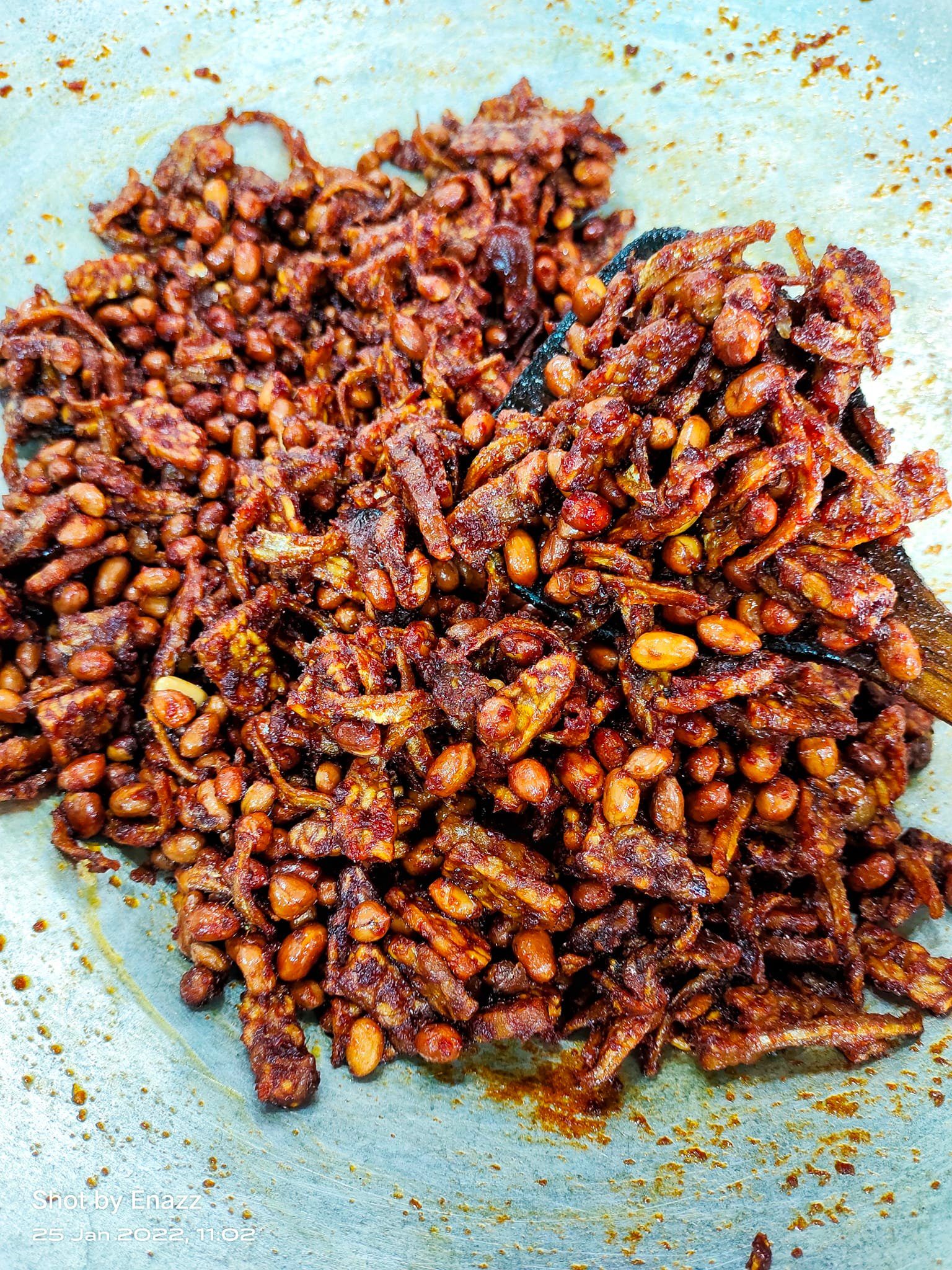 SAMBAL TEMPE IKAN BILIS KACANG