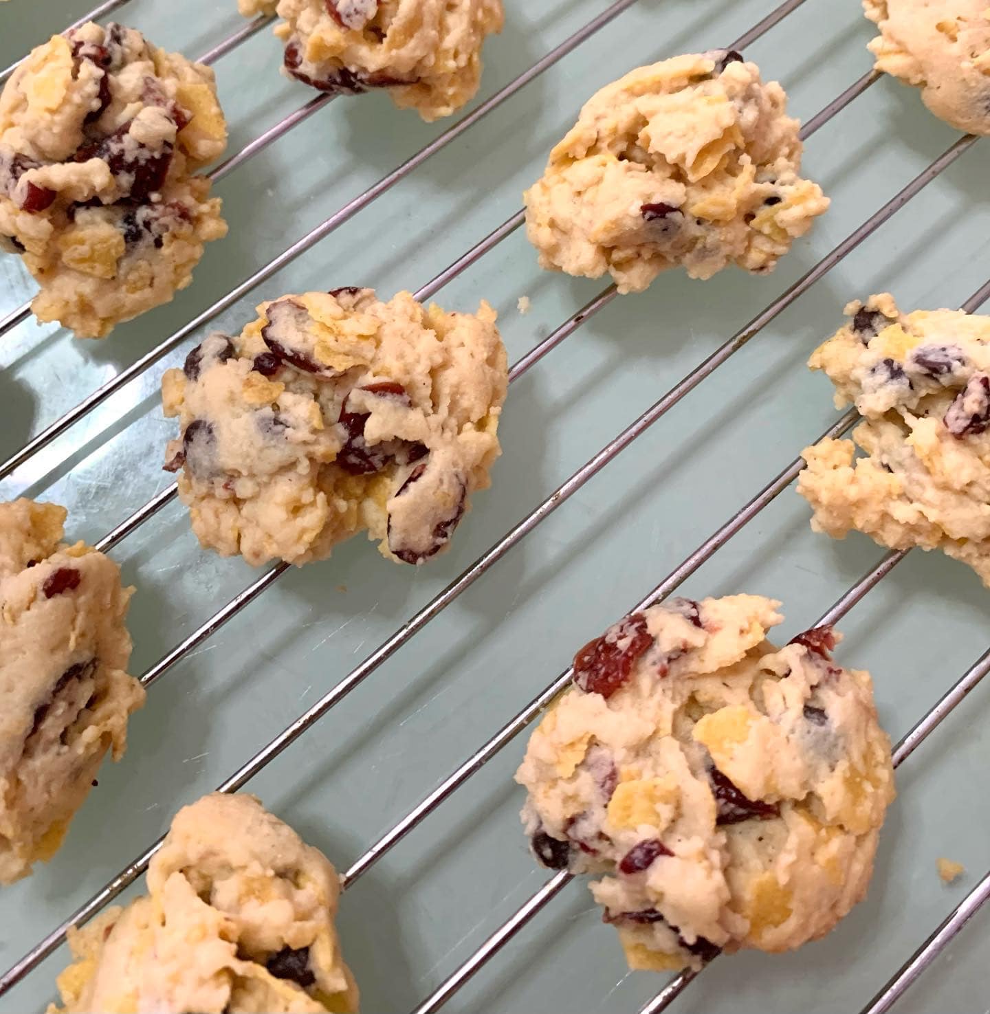 biskut cornflakes cranberry chocolate chips