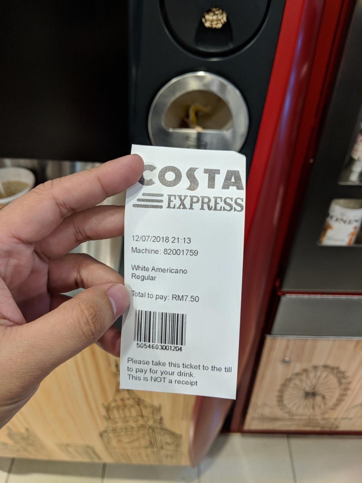 Cara Order Costa Coffee