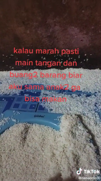 suami buang beras