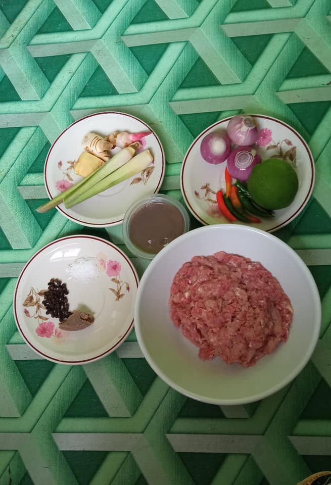 kerabu daging mentah