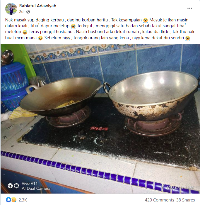 DAPUR KACA TIBA-TIBA MELETUP