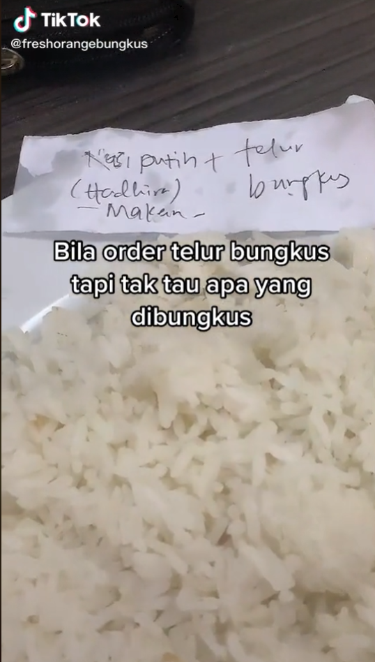 pesan telur bungkus