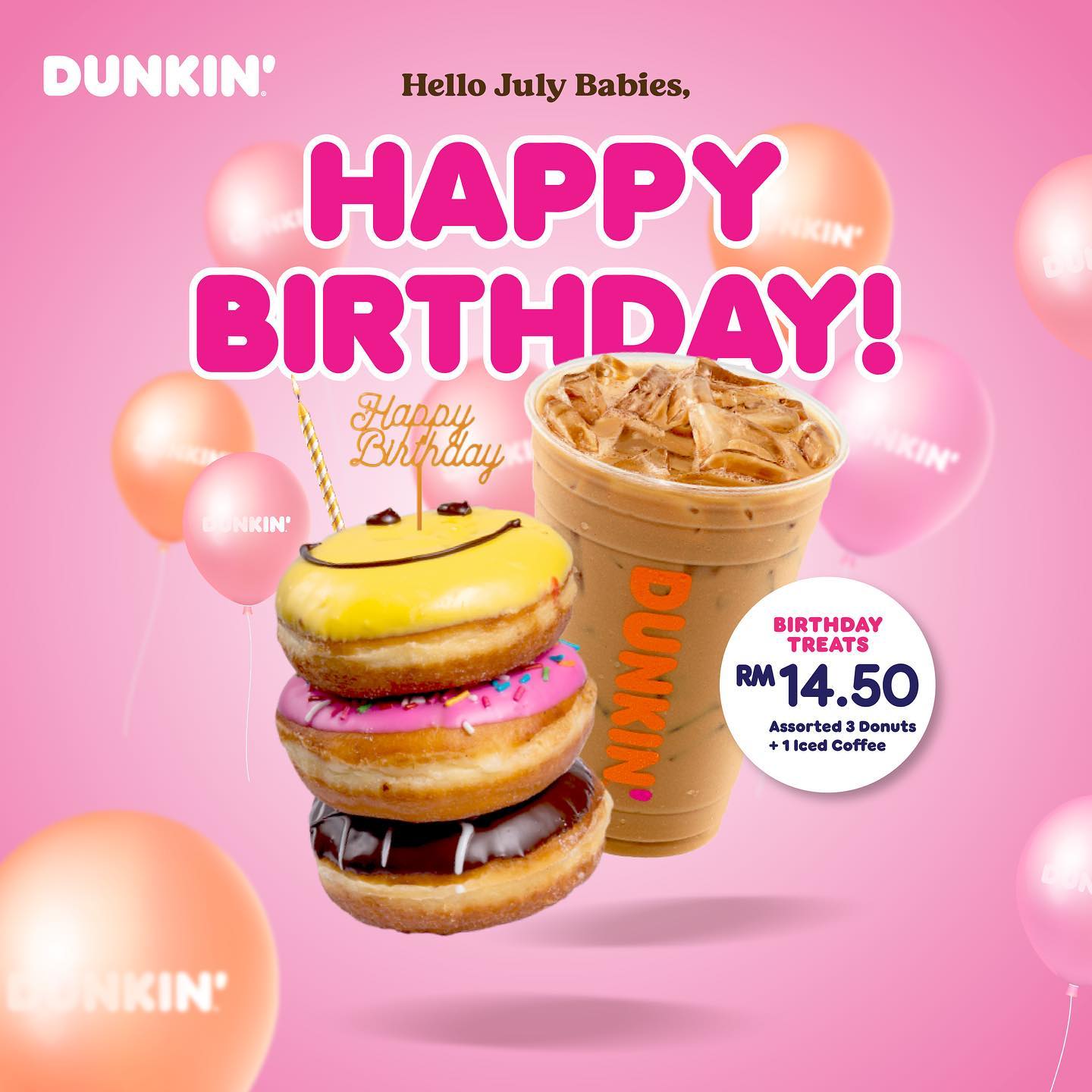 promosi Dunkin' Donuts Julai