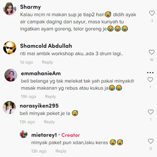 sukat minyak masak