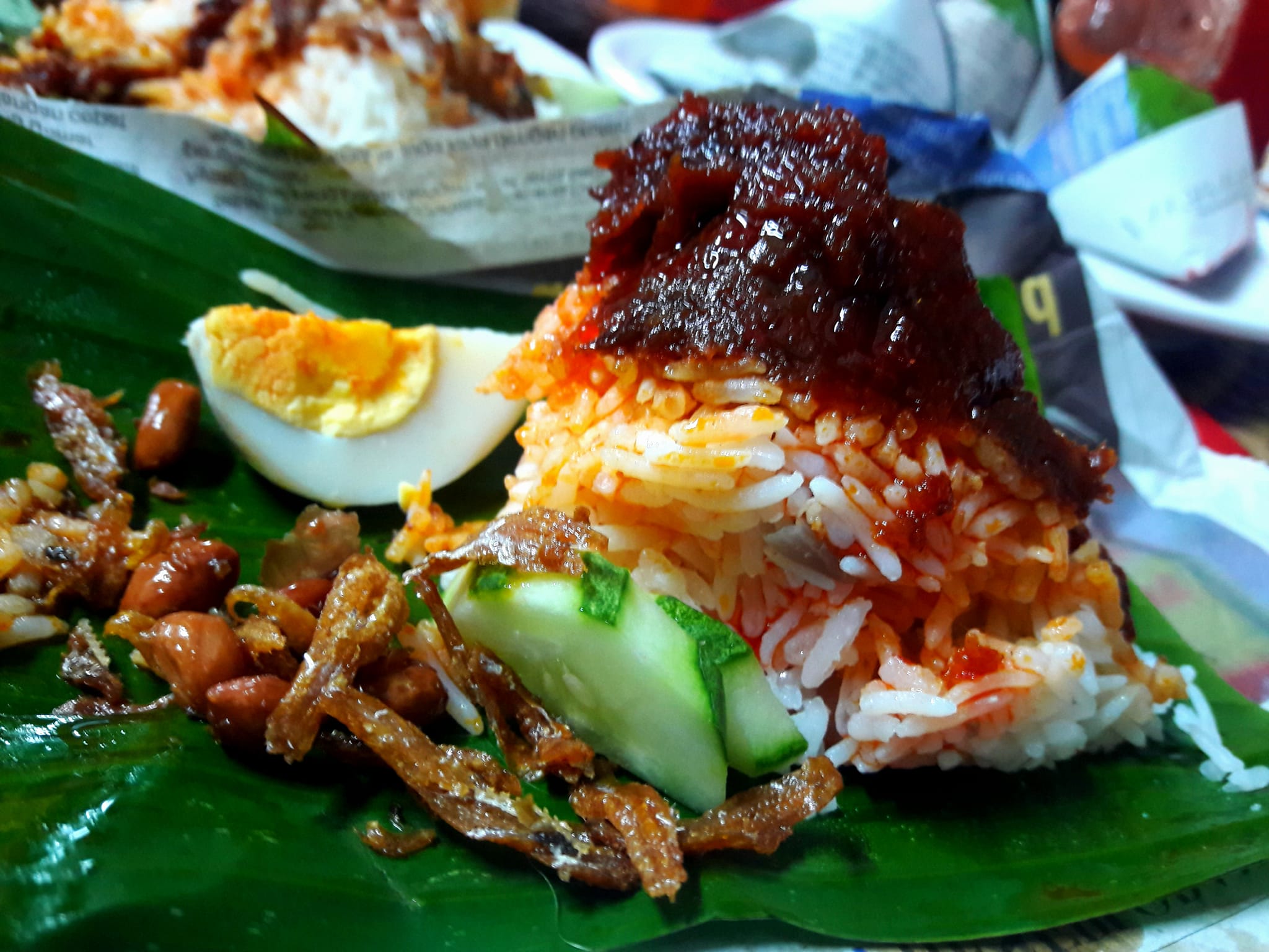 sambal nasi lemak warna merah cantik