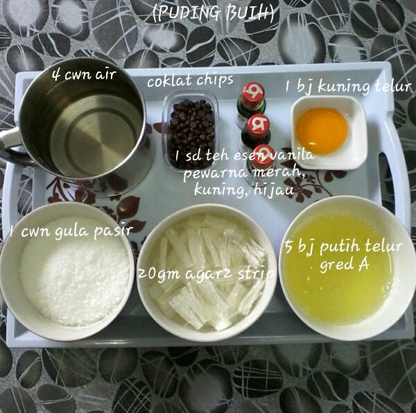 Puding Buih Tembikai Bersama Sos Kastad