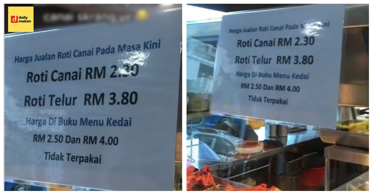 harga tinggi roti canai