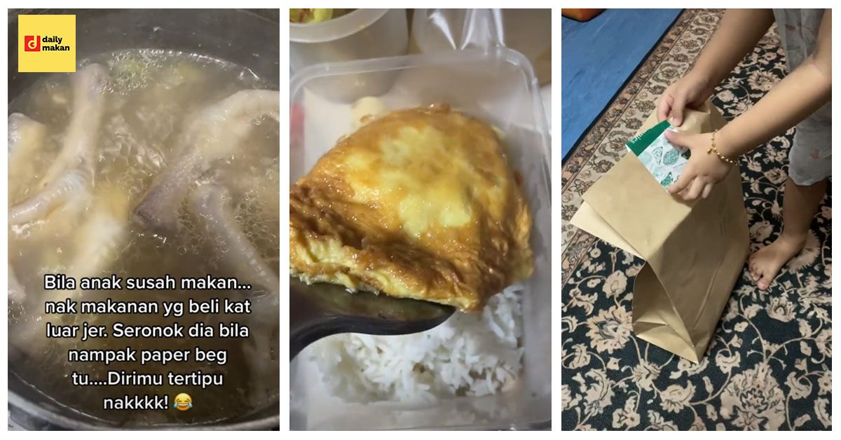 anak nak makan makanan luar je