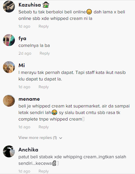 Tak Dapat Tunai Request Pelanggan