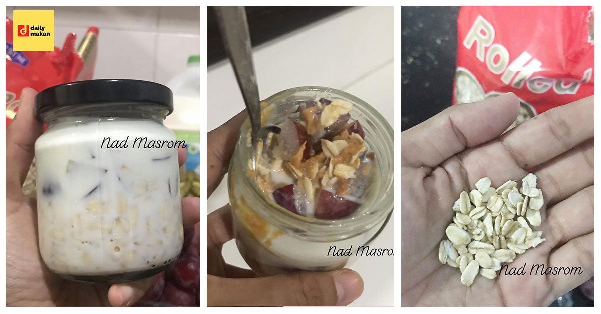 overnight oat supaya tak cepat muak