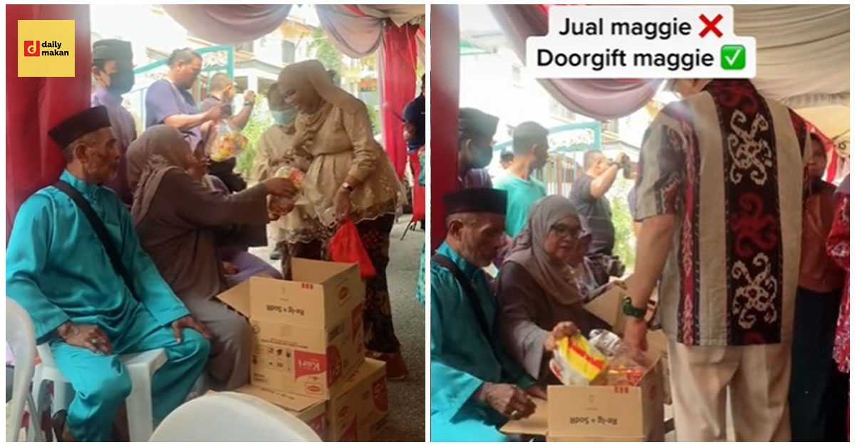 tuan rumah beri doorgift maggi