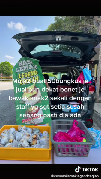 Berjaya Jual 100 Bungkus Nasi Lemak