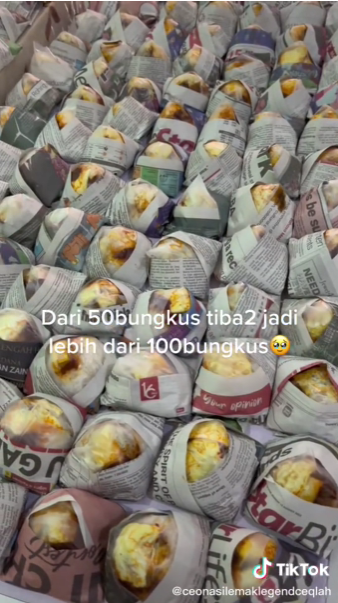 Berjaya Jual 100 Bungkus Nasi Lemak