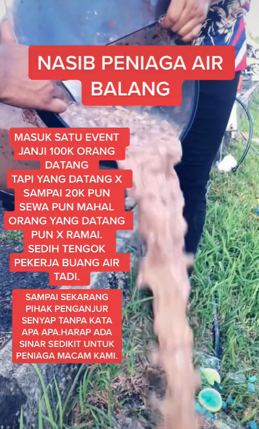 buang barang jualan