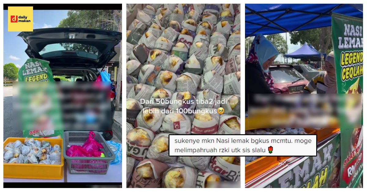 Berjaya Jual 100 Bungkus Nasi Lemak