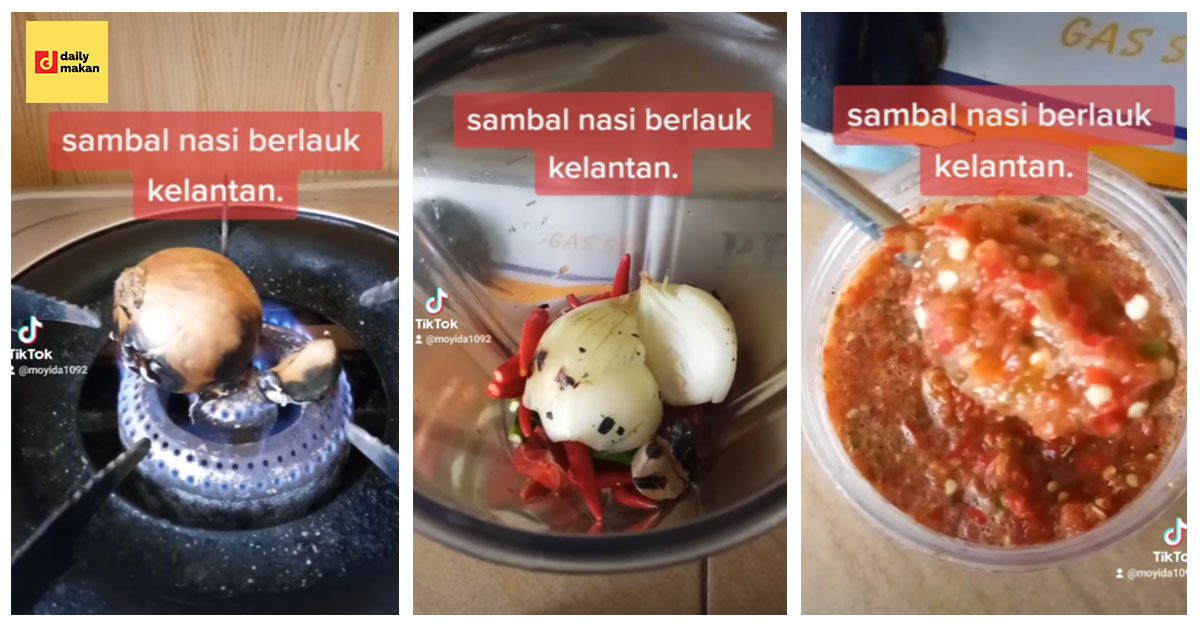 sambal nasi berlauk Kelantan