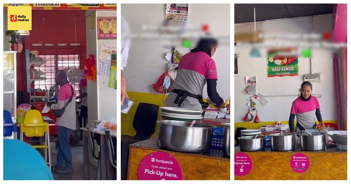 rider Foodpanda tolong bungkus makanan