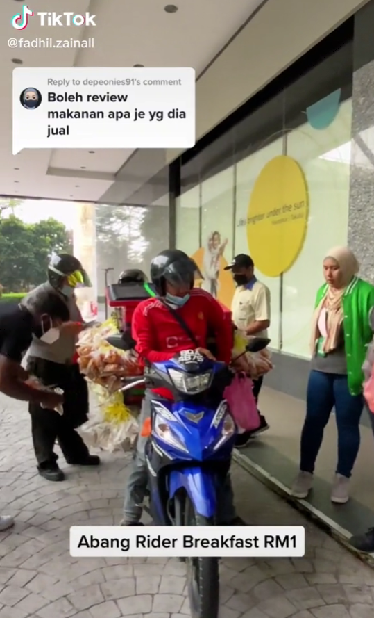 rider jual semua makanan RM1