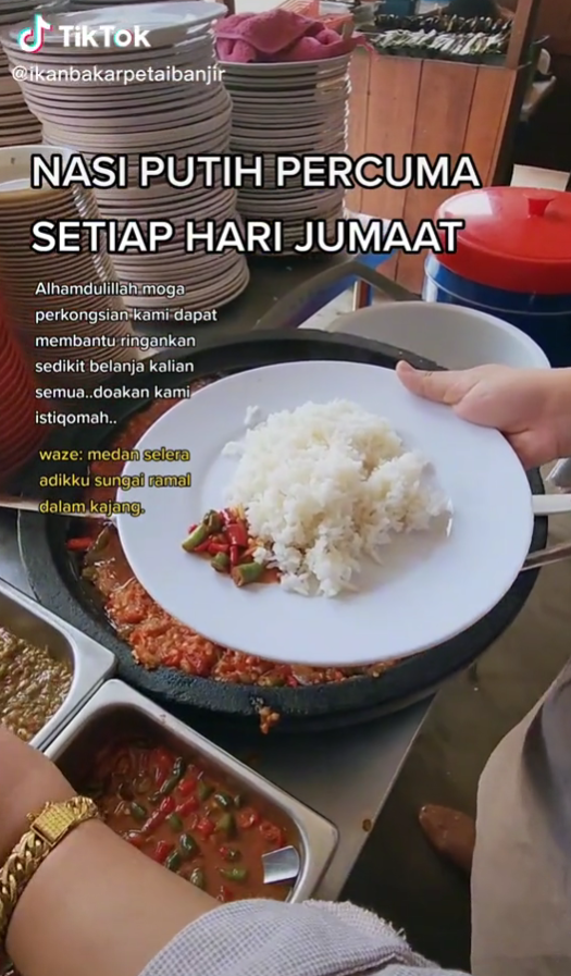 nasi putih percuma