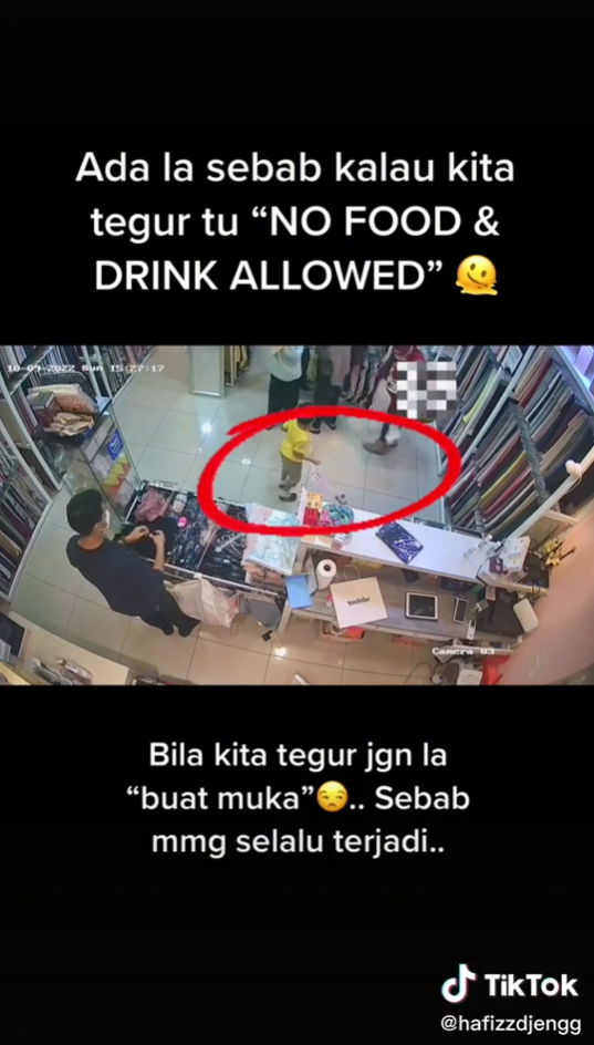 Bawa Masuk Aiskrim Dalam Butik