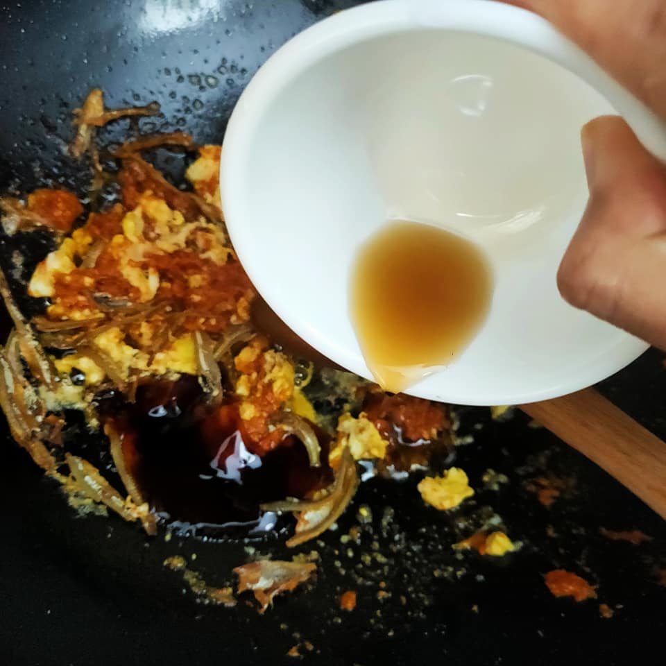 Kacang Buncis Belacan Ikan Bilis Bersama Telur