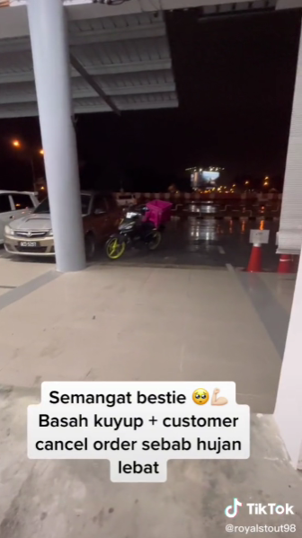 basuh kuyup untuk hantar pesanan