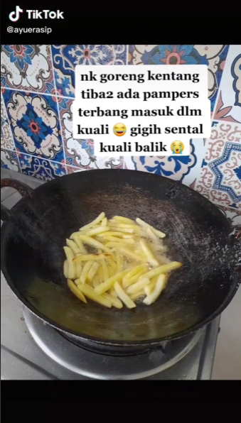 Anak Baling Lampin Hingga Masuk Dalam Kuali