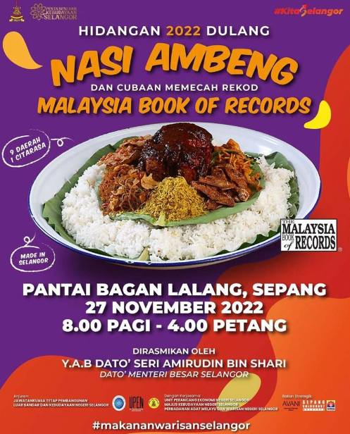 Nasi Ambeng makanan warisan negeri Selangor