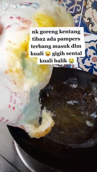 Anak Baling Lampin Hingga Masuk Dalam Kuali