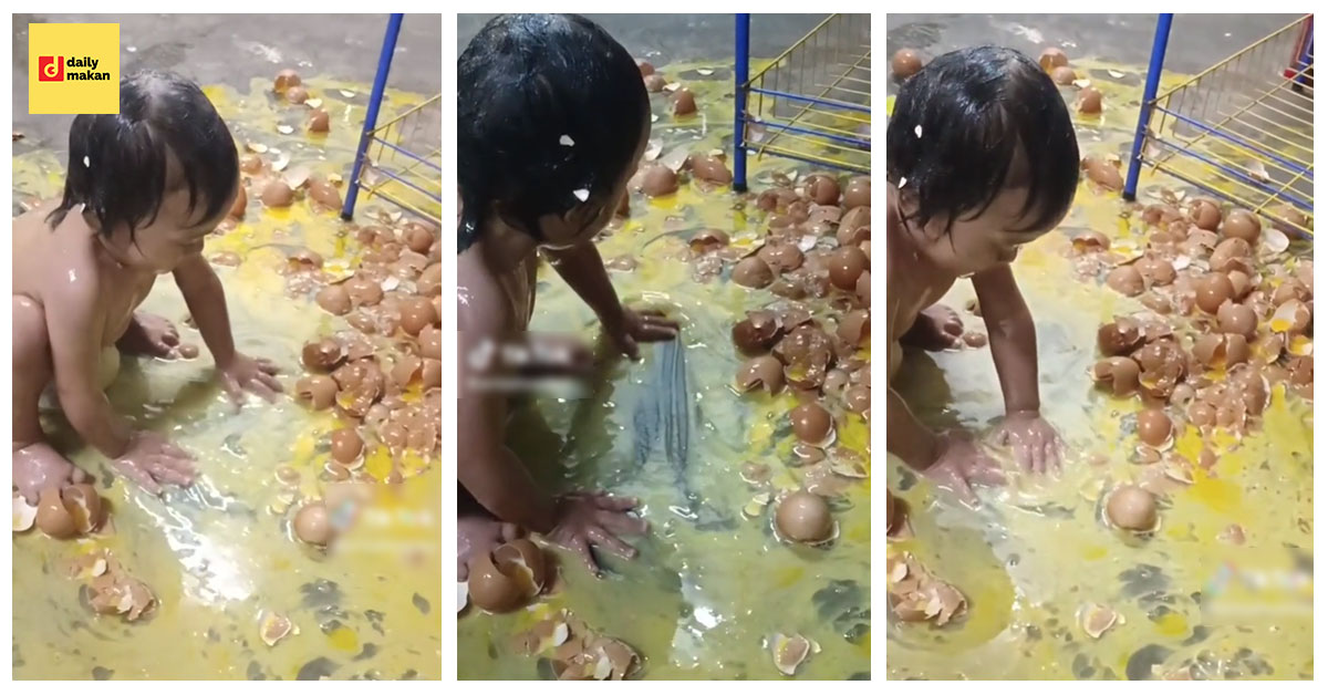 anak dah mandi telur