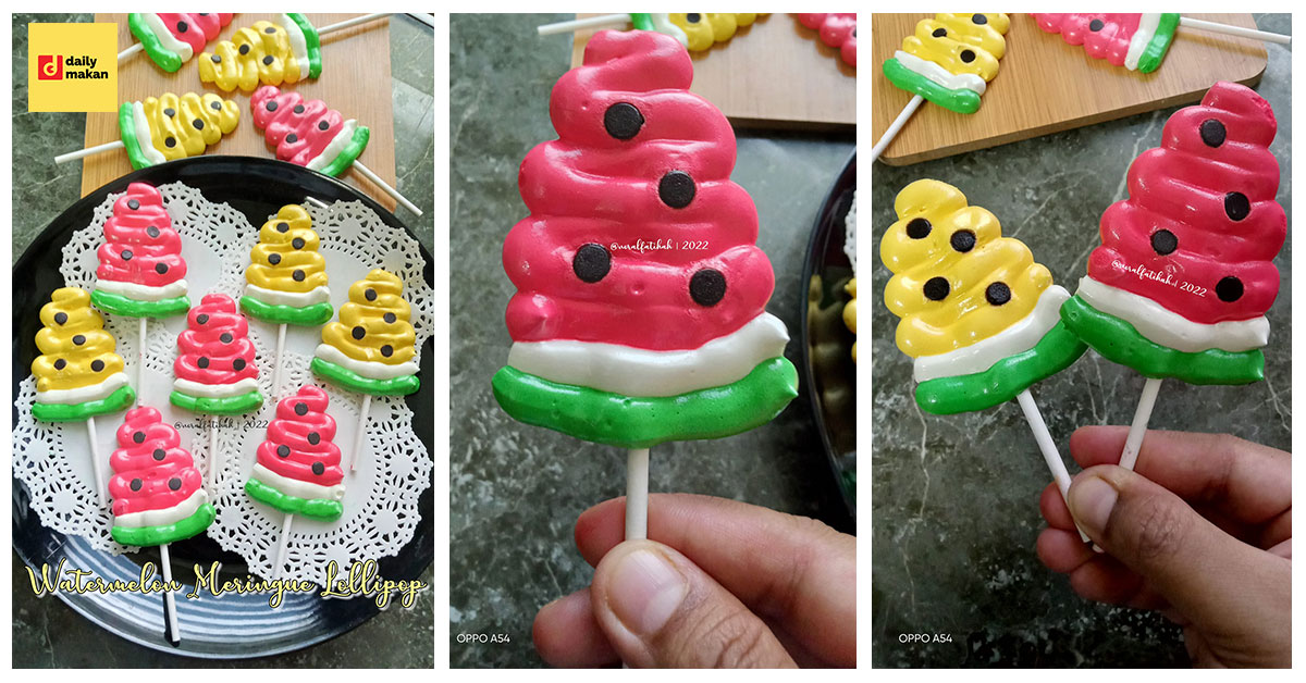 Watermelon Meringue Lollipop