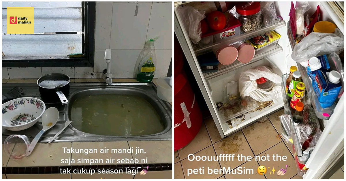 rumah dan dapur bersepah