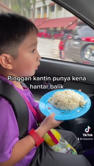 bawa balik pinggan kantin sekolah