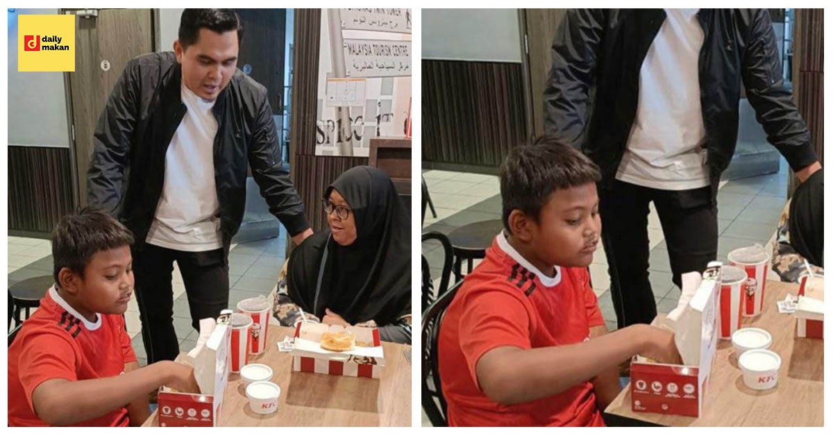 anak makan KFC