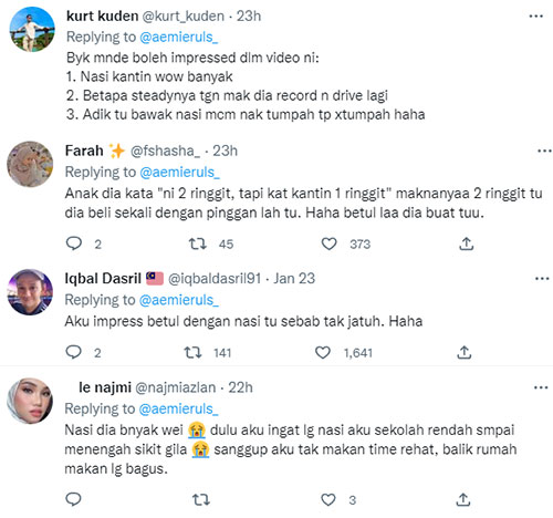 bawa balik pinggan kantin sekolah