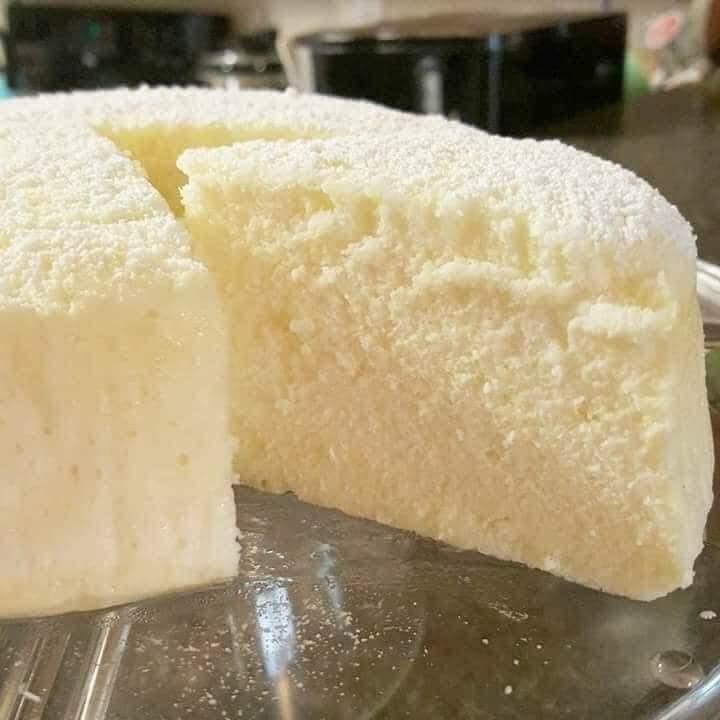 kek cheese gebu lembut guna 3 bahan