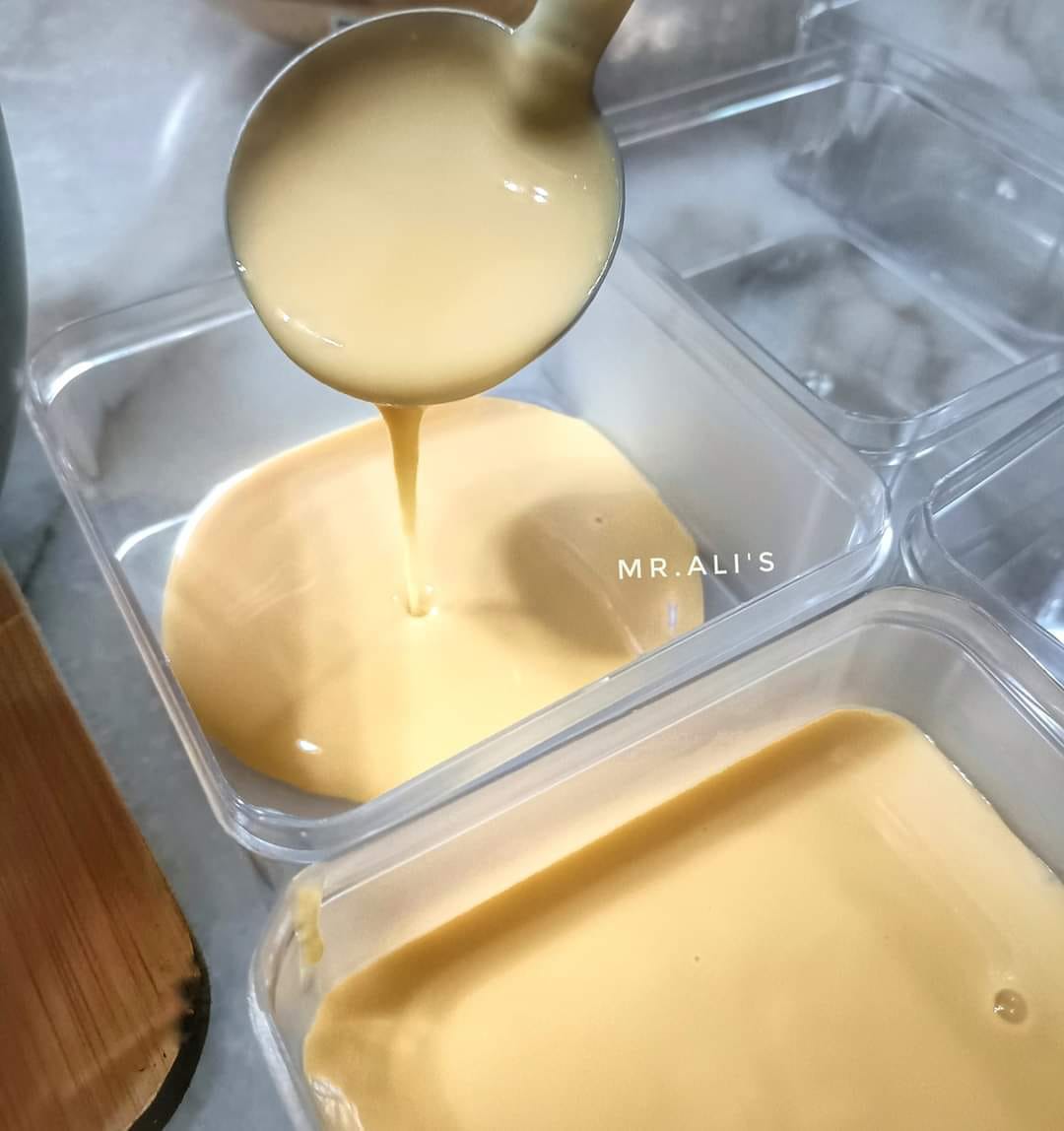 Puding Buah Kuah Kastard