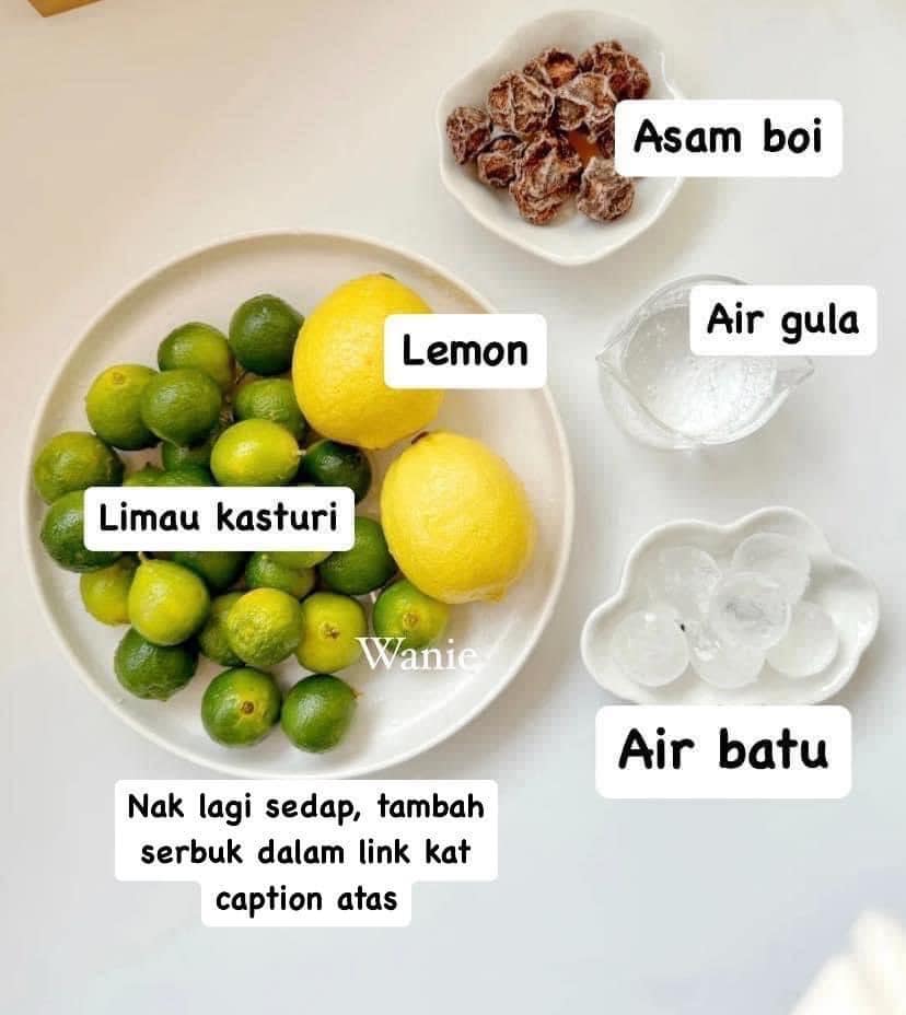 Air Lemon Asam Boi Ala-Ala Secret Recipe