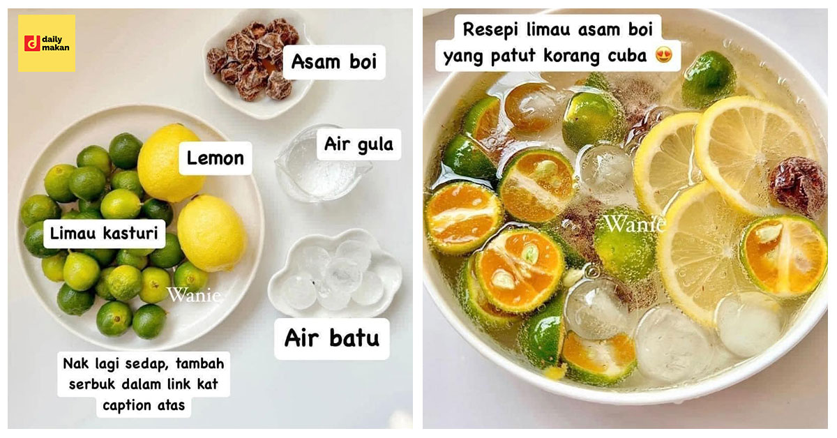 Air Lemon Asam Boi Ala-Ala Secret Recipe