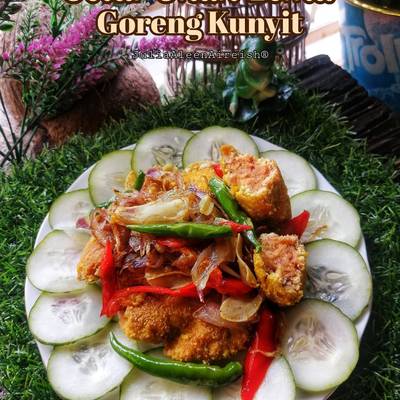 telur ikan loma goreng kunyit