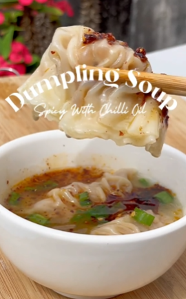 Dumpling Soup Spicy With Chili Oil