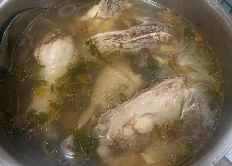 Sup Ayam Tanpa Minyak 