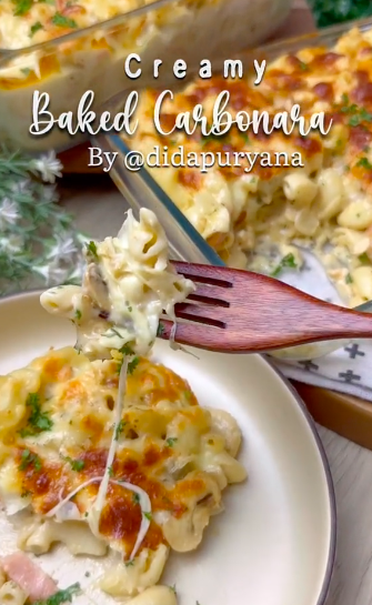 Creamy Baked Carbonara