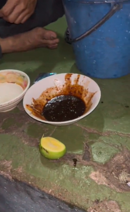 lembu makan rojak buah