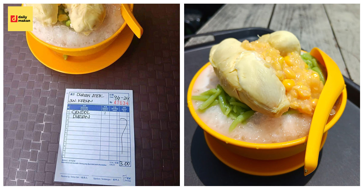 cendol durian RM3